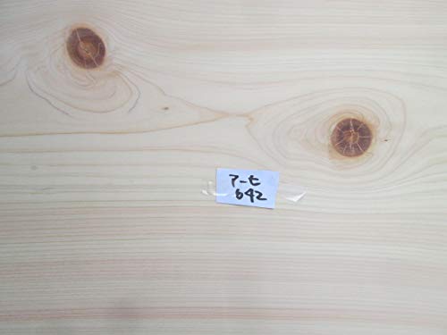 Amazon | 耳付き 一枚板 ※ヒビ 節 ダメージあり 国産檜(桧 ヒノキ